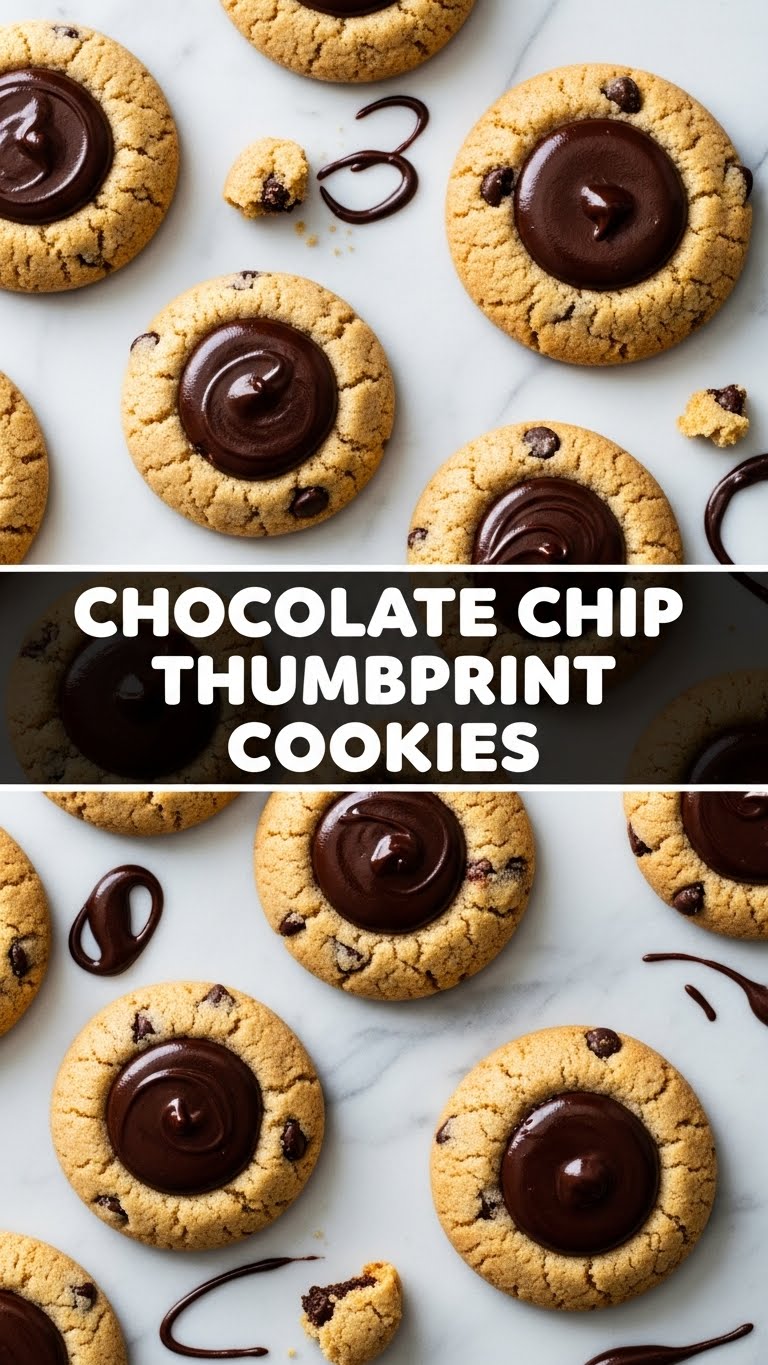 Chocolate Chip Thumbprint Cookies