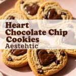 Heart Chocolate Chip Cookies Aesthetic