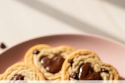 Heart Chocolate Chip Cookies Aesthetic