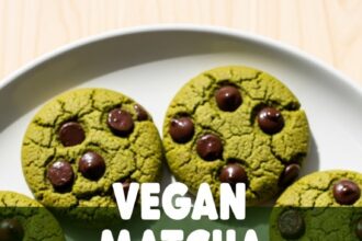 Vegan Matcha Chocolate Chip Cookies