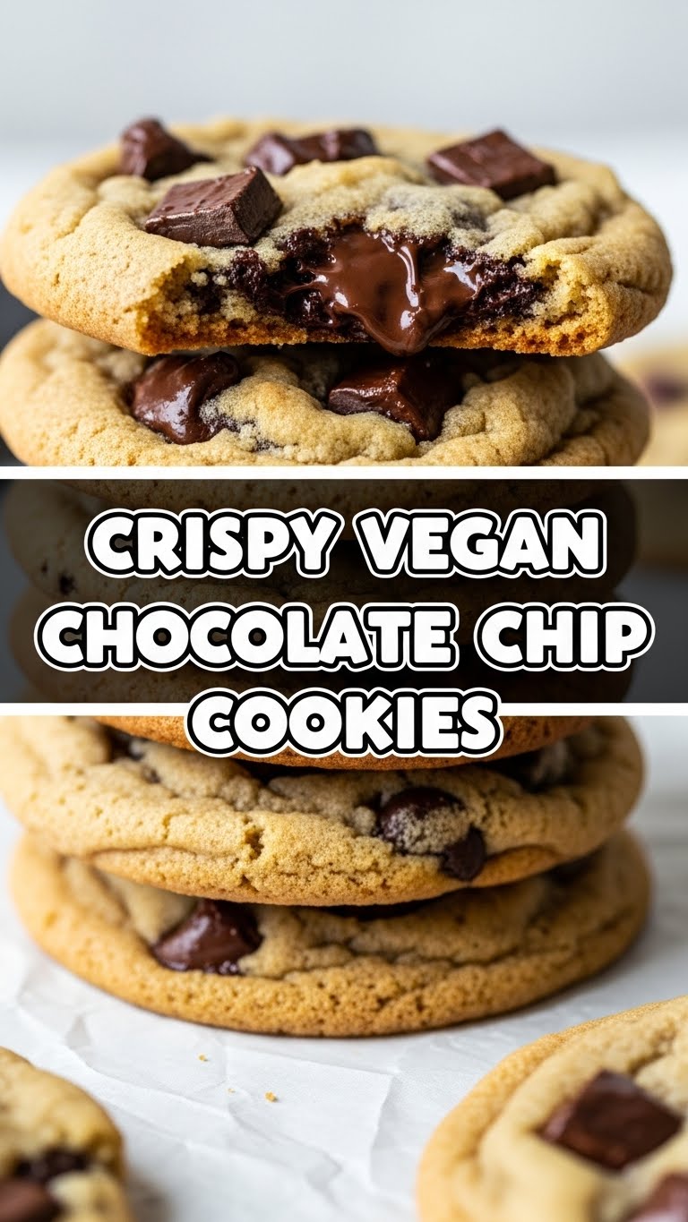 Crispy Vegan Chocolate Chip Cookies