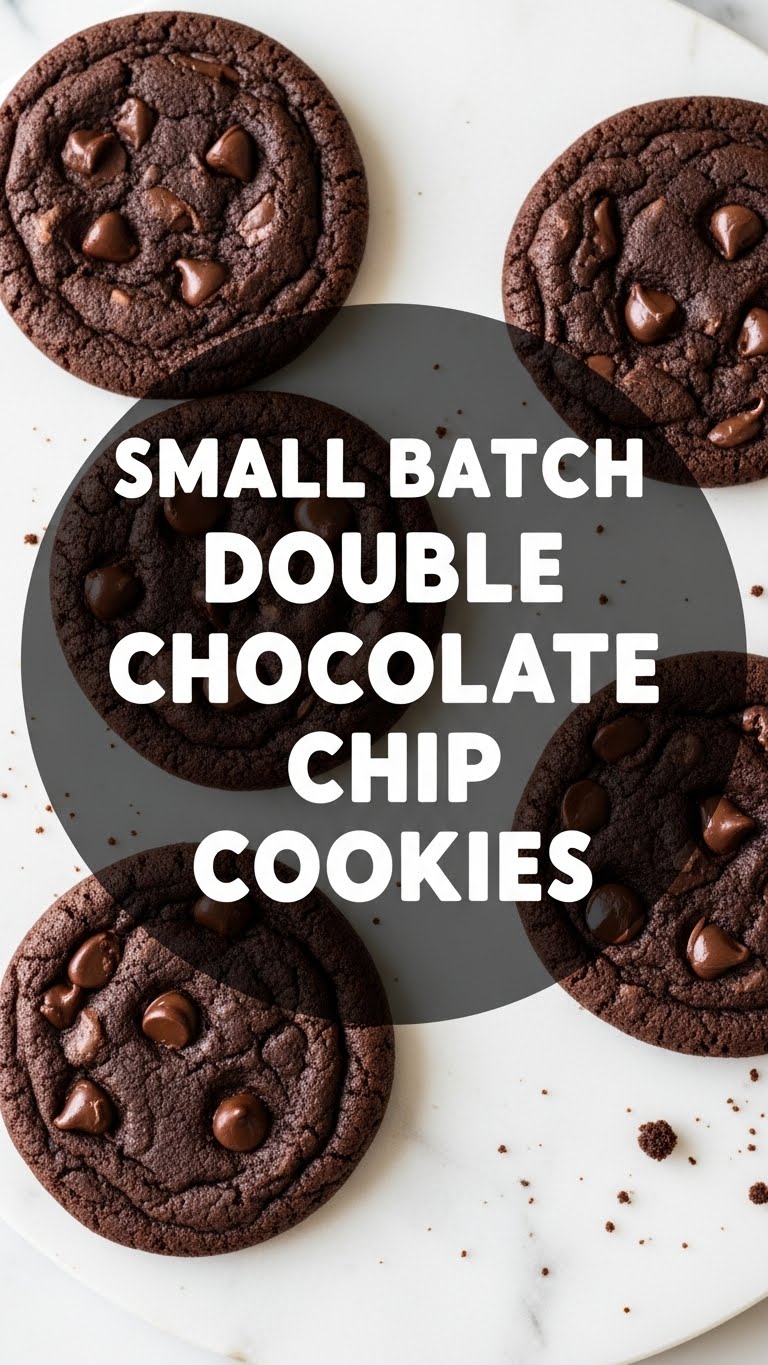 Small Batch Double Chocolate Chip Cookies