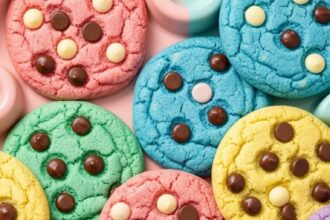 Colored Chocolate Chip Cookies