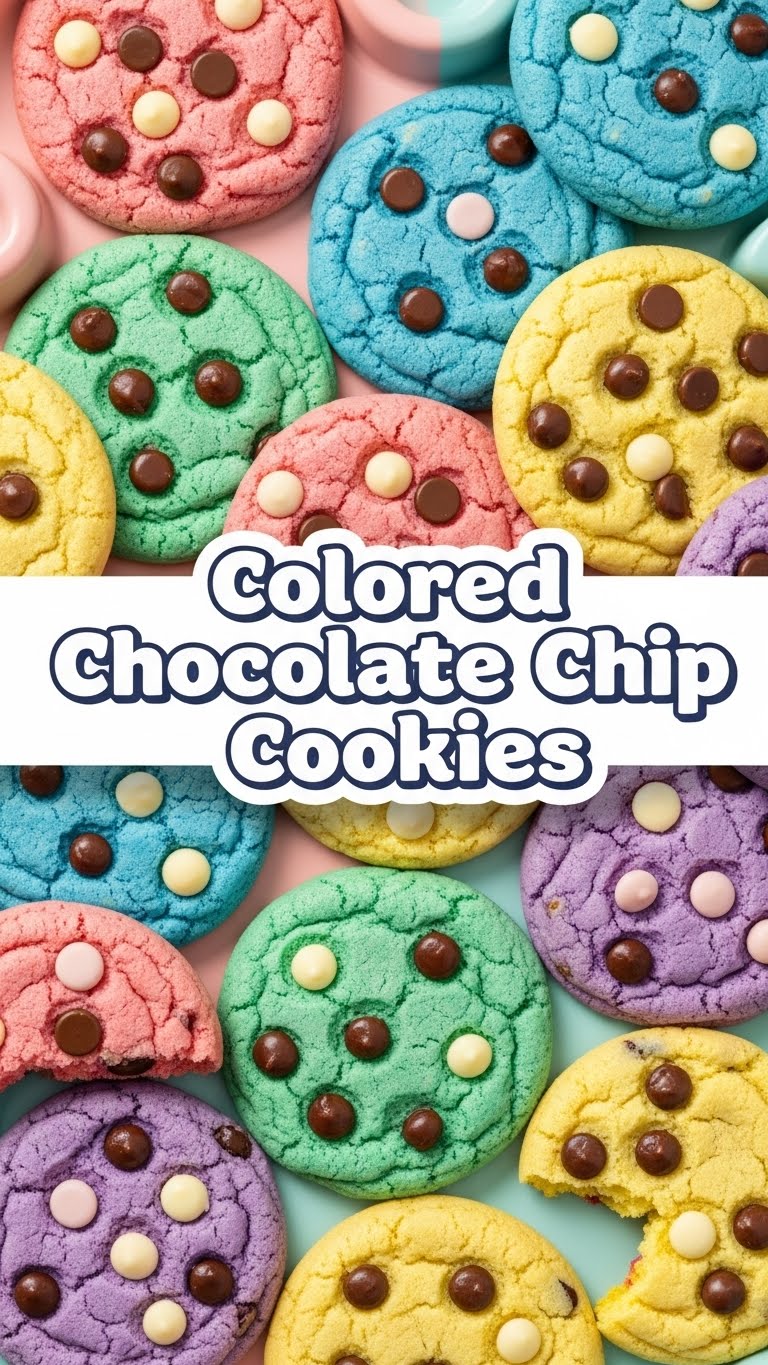 Colored Chocolate Chip Cookies
