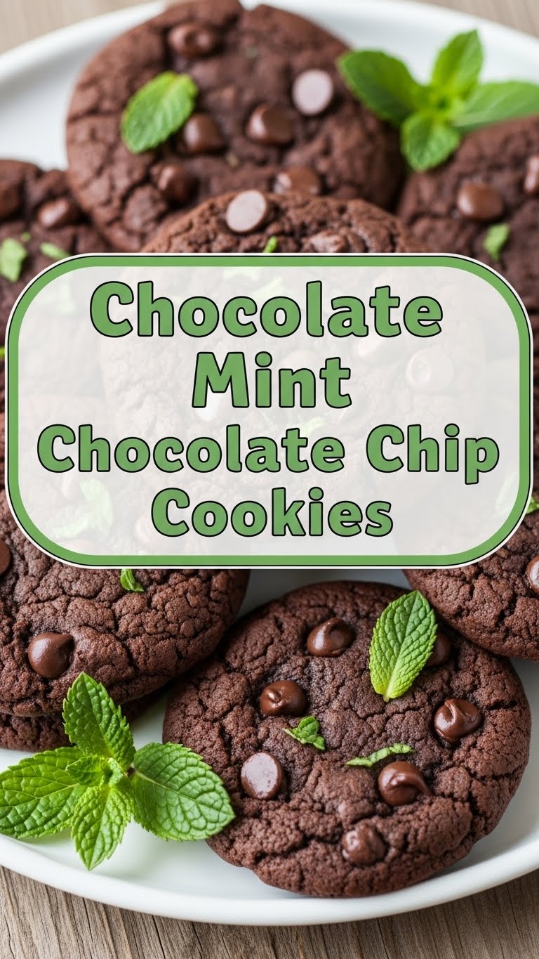 Chocolate Mint Chocolate Chip Cookies