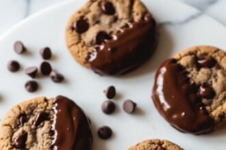 Chocolate Chip Cookies Dipped In Chocolate