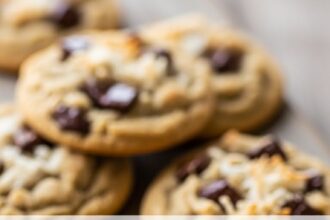 Chewy Coconut Chocolate Chip Cookies