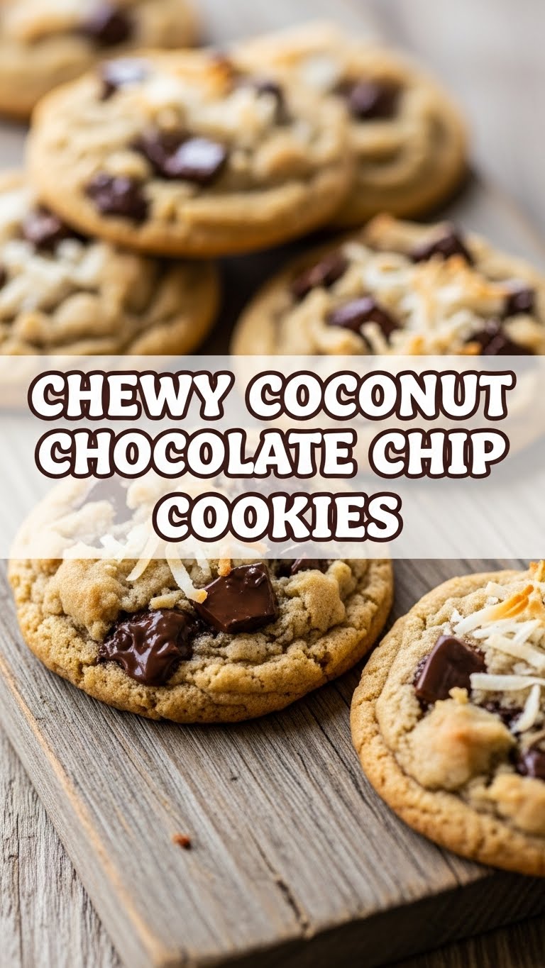 Chewy Coconut Chocolate Chip Cookies