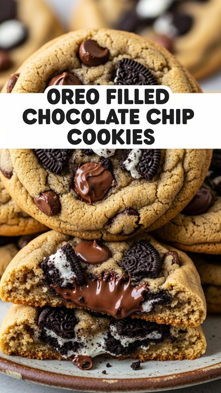 Oreo Filled Chocolate Chip Cookies