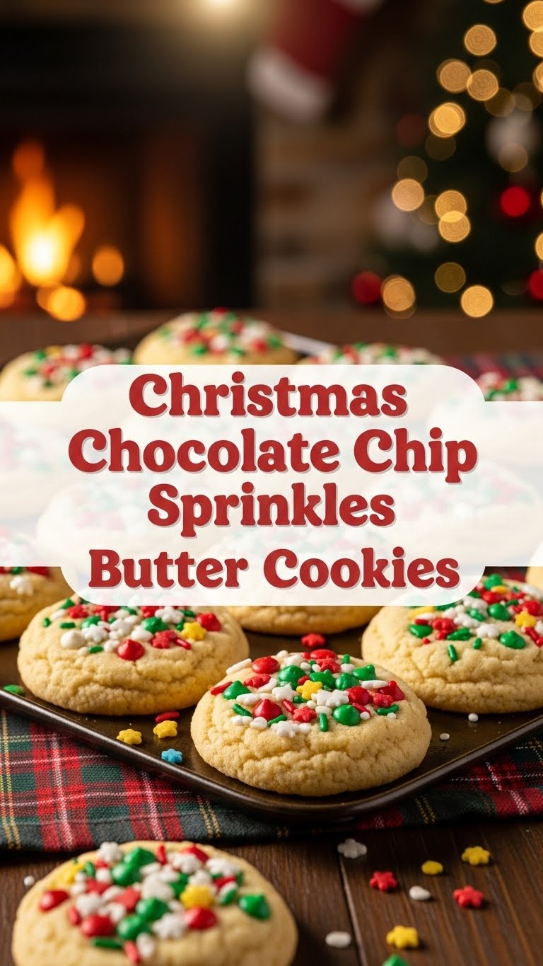 Christmas Chocolate Chip Sprinkles Butter Cookies