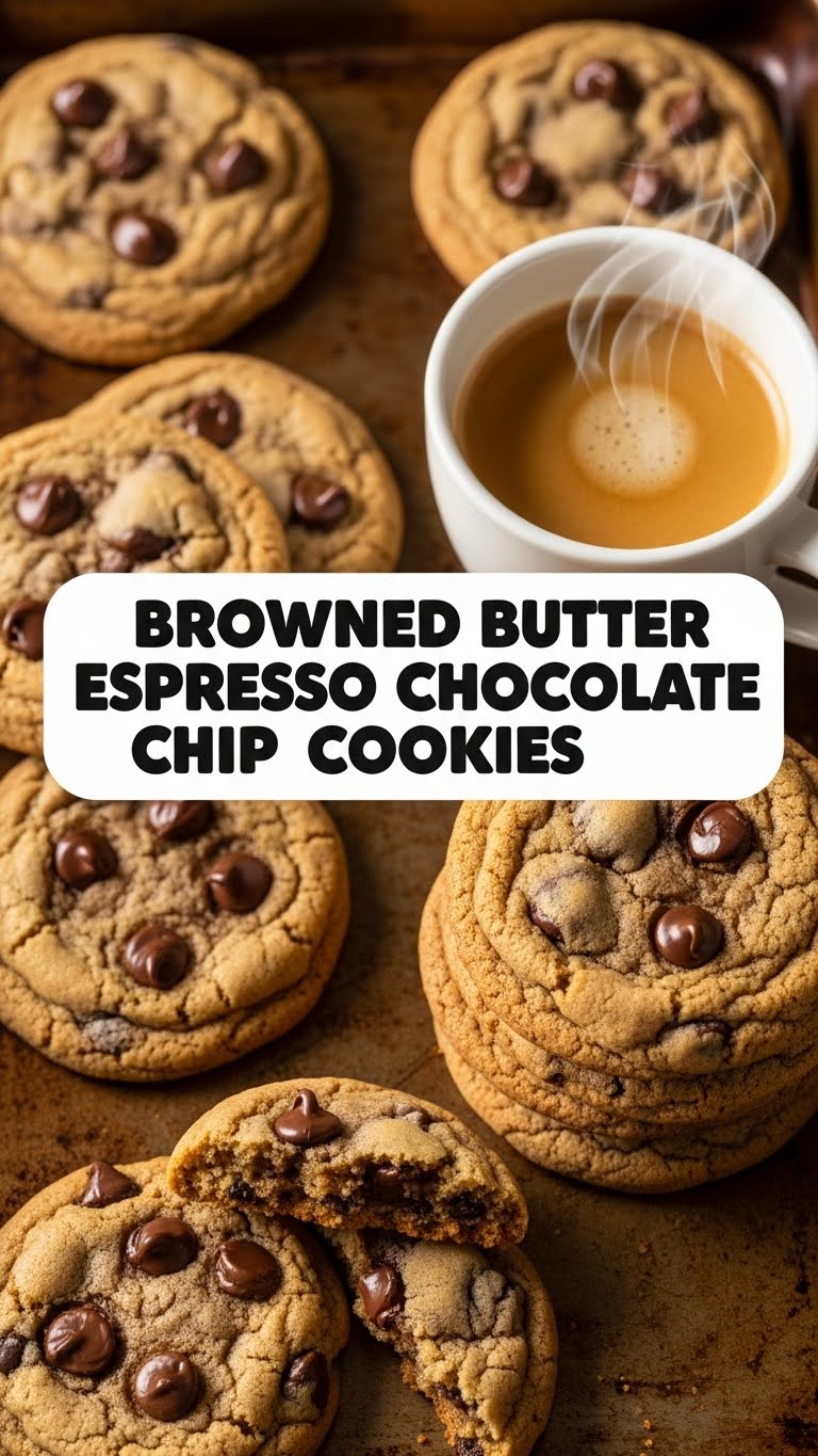 Browned Butter Espresso Chocolate Chip Cookies
