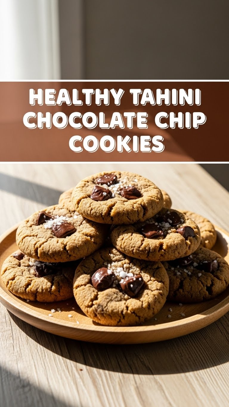 Healthy Tahini Chocolate Chip Cookies