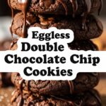 Eggless Double Chocolate Chip Cookies
