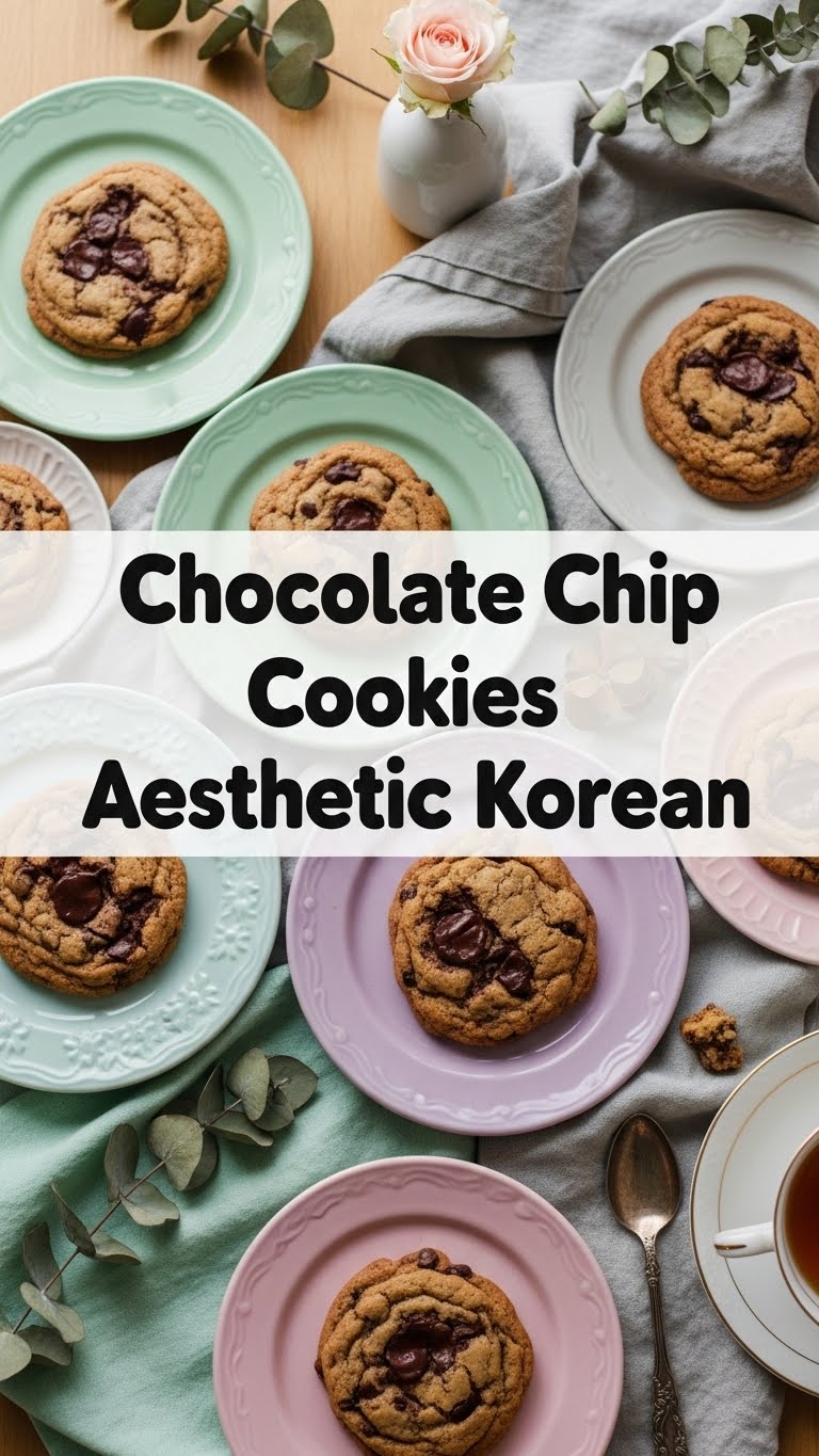 Chocolate Chip Cookies Aesthetic Korean