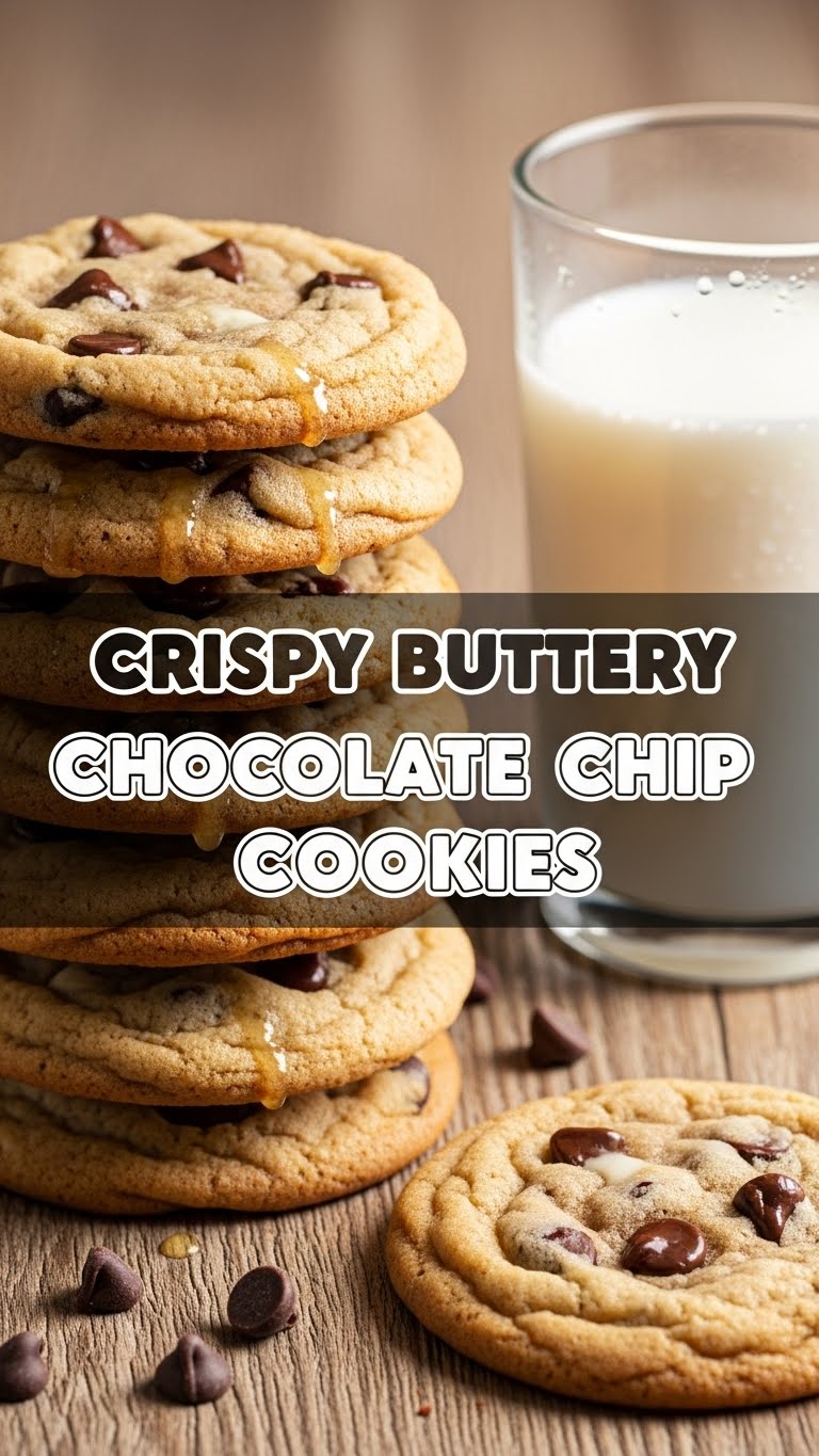 Crispy Buttery Chocolate Chip Cookies