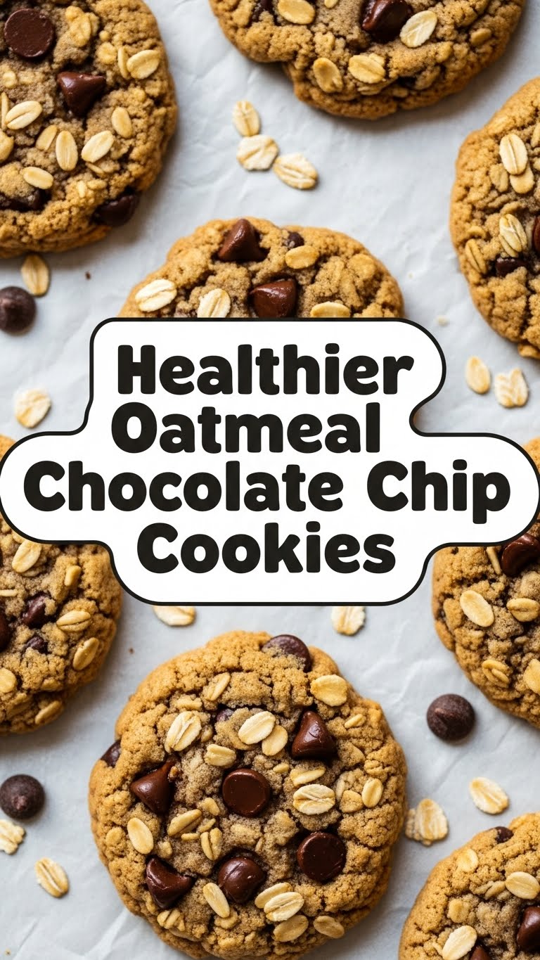 Healthier Oatmeal Chocolate Chip Cookies