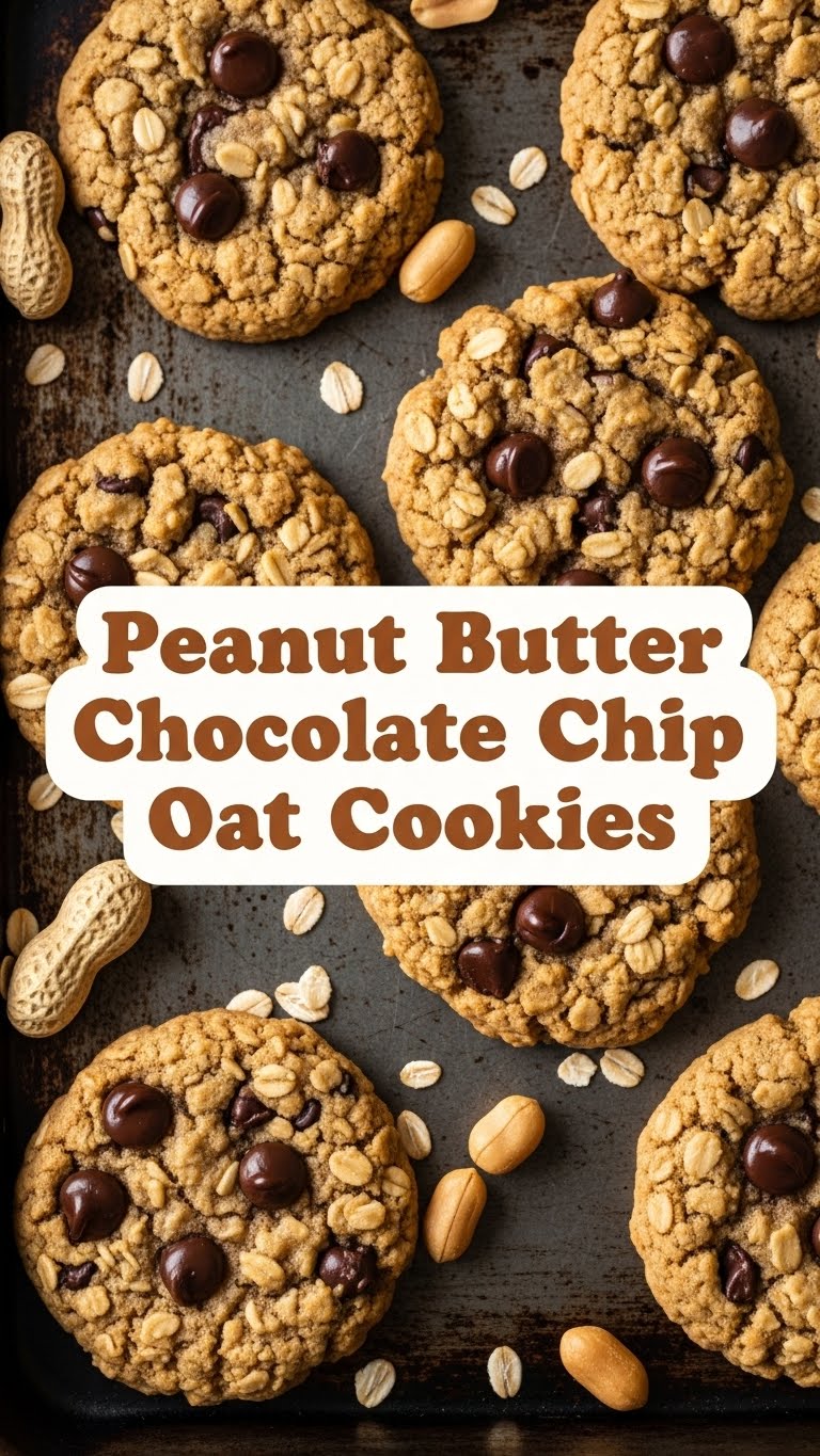 Peanut Butter Chocolate Chip Oat Cookies
