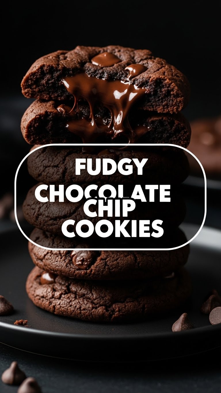 Fudgy Chocolate Chip Cookies