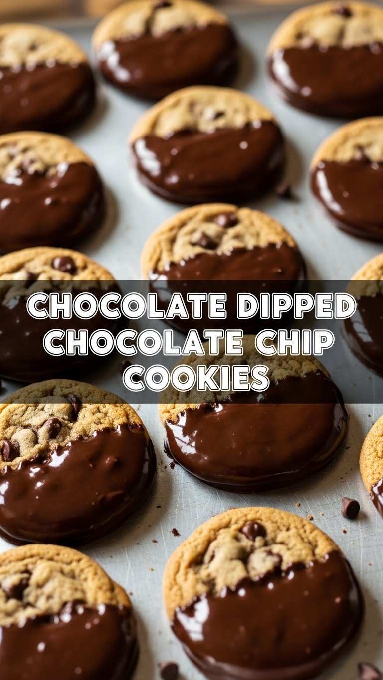 Chocolate Dipped Chocolate Chip Cookies