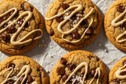 Salted Tahini Chocolate Chip Cookies