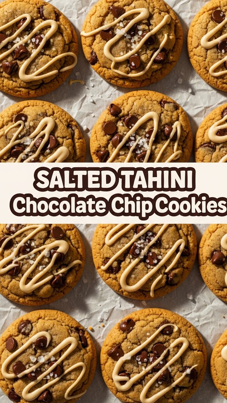 Salted Tahini Chocolate Chip Cookies