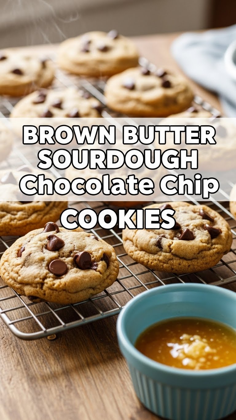 Brown Butter Sourdough Chocolate Chip Cookies
