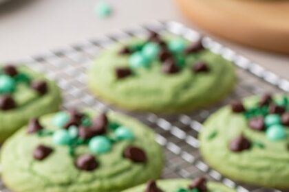 Vegan Mint Chocolate Chip Cookies