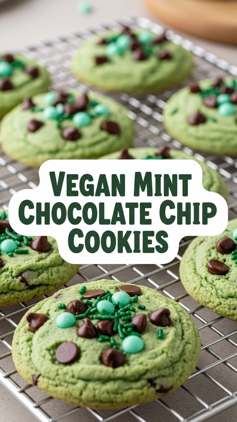 Vegan Mint Chocolate Chip Cookies