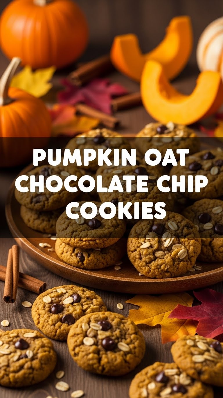 Pumpkin Oat Chocolate Chip Cookies