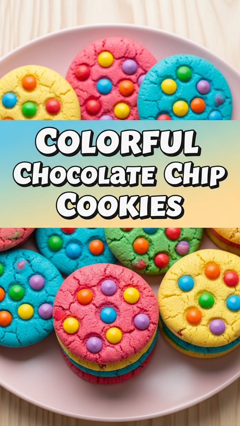 Colorful Chocolate Chip Cookies