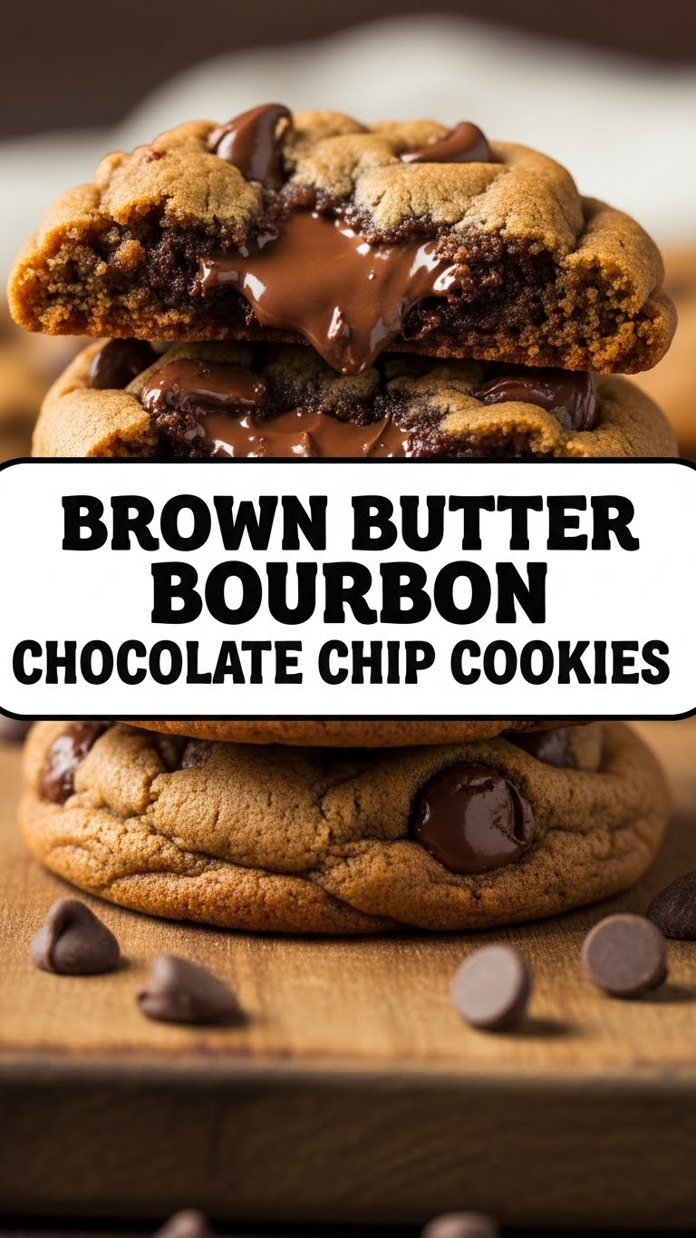 Brown Butter Bourbon Chocolate Chip Cookies