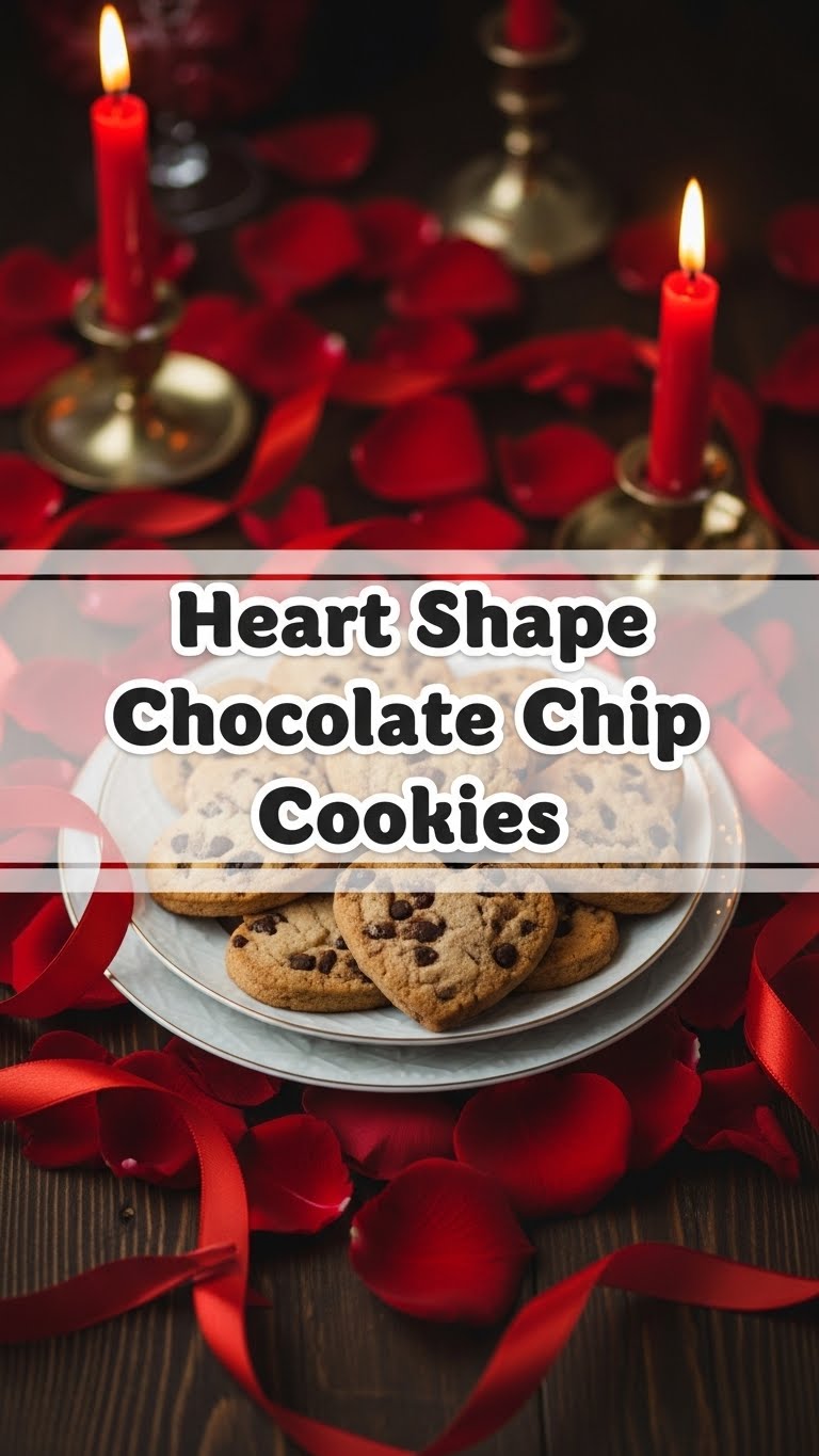 Heart Shape Chocolate Chip Cookies
