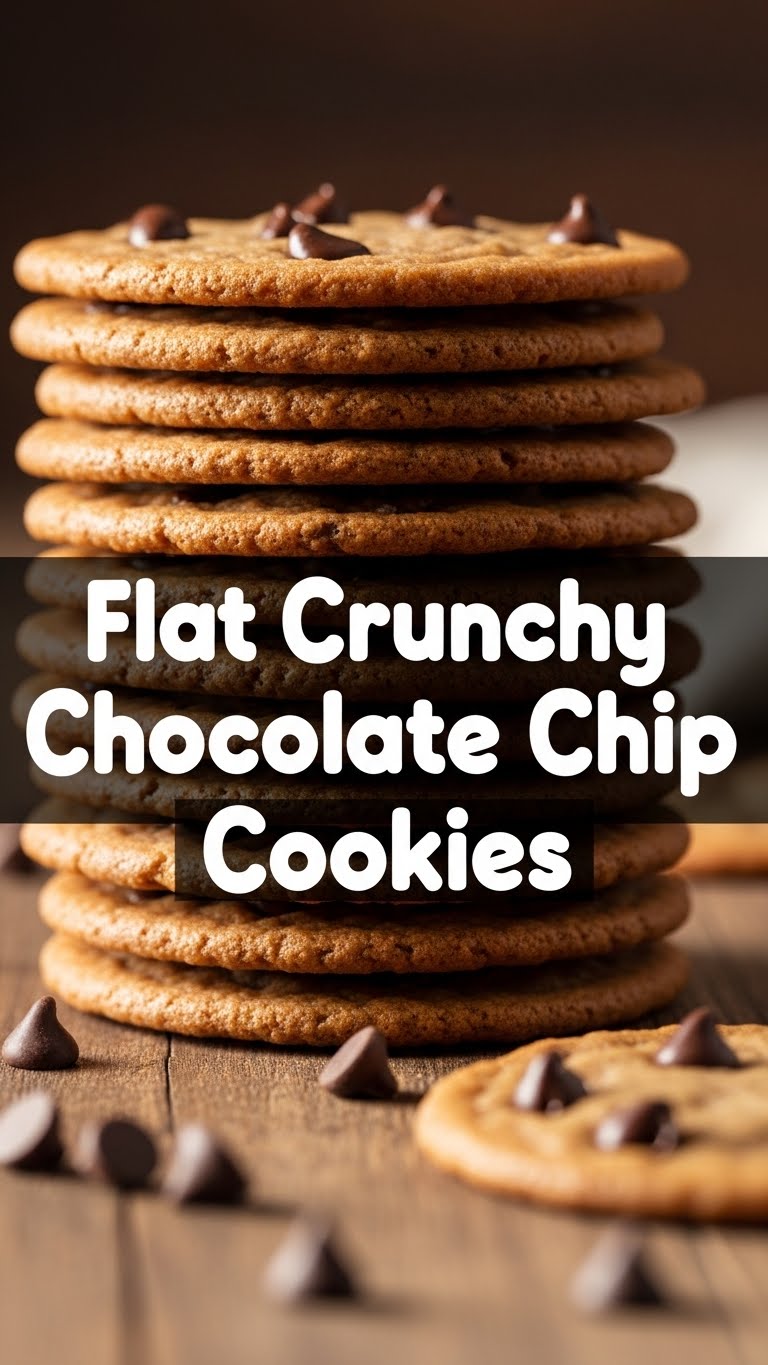 Flat Crunchy Chocolate Chip Cookies