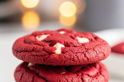 Red Velvet White Chocolate Chip Cookies