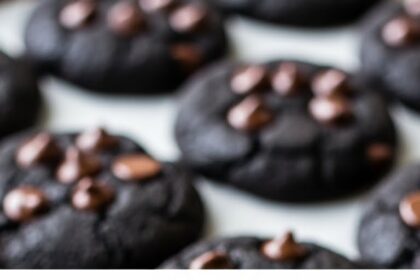 Black Chocolate Chip Cookies