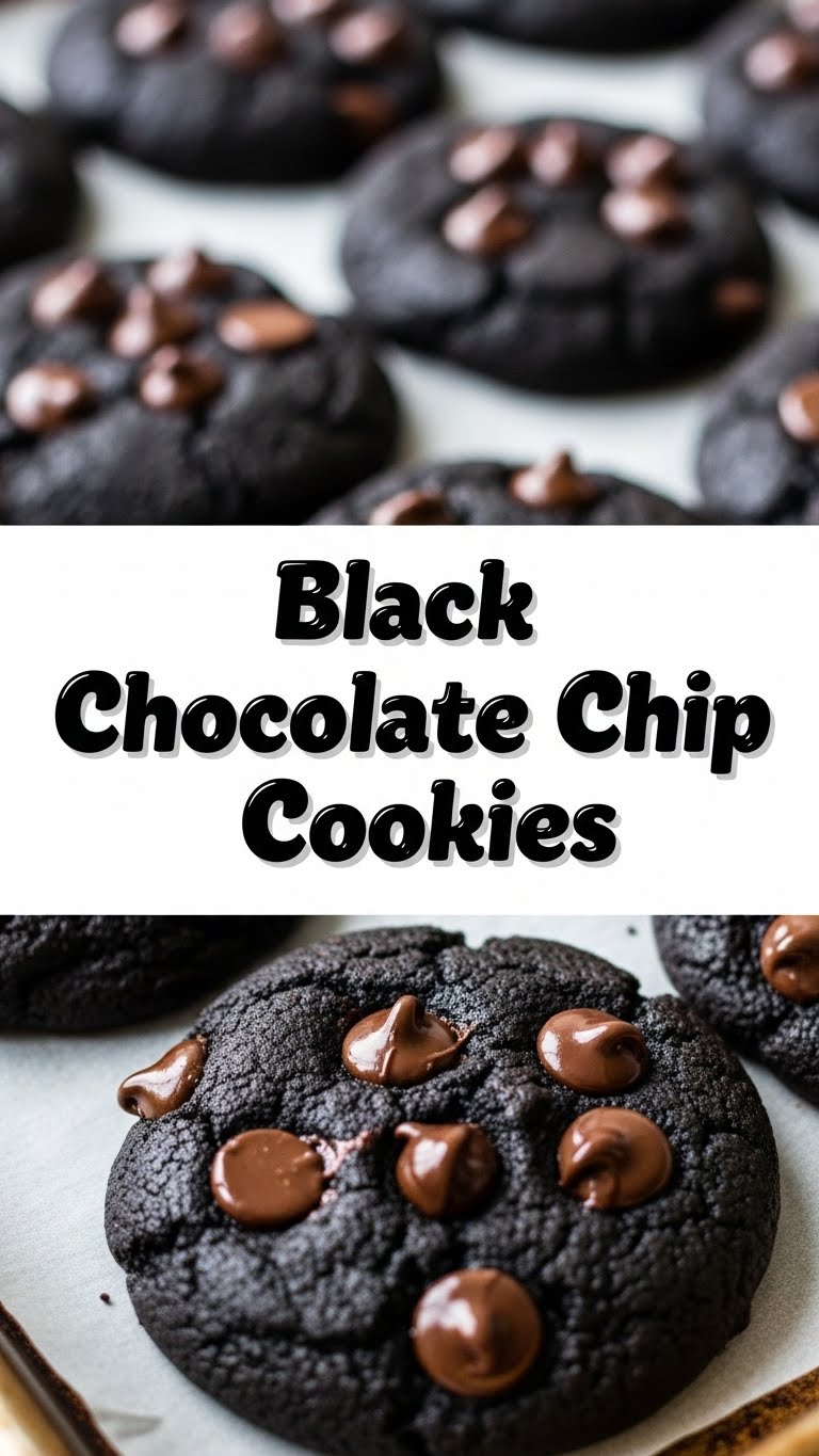 Black Chocolate Chip Cookies