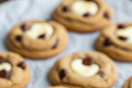 Cream Cheese Stuffed Chocolate Chip Cookies