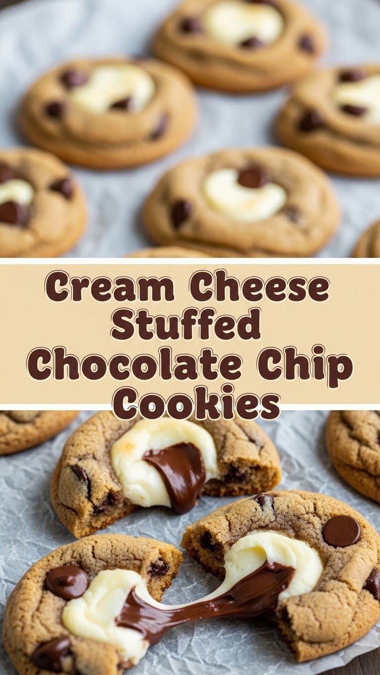 Cream Cheese Stuffed Chocolate Chip Cookies