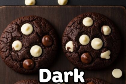 Dark Chocolate White Chip Cookies
