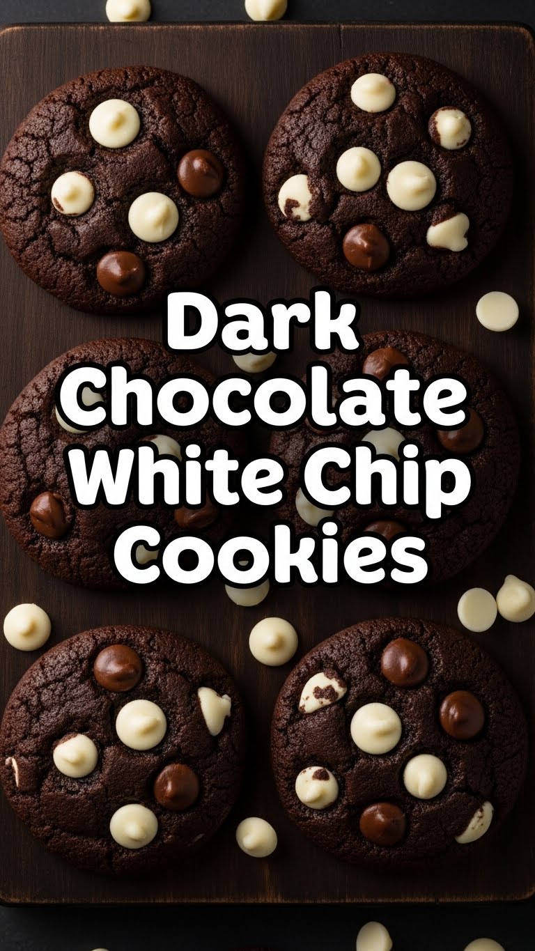 Dark Chocolate White Chip Cookies