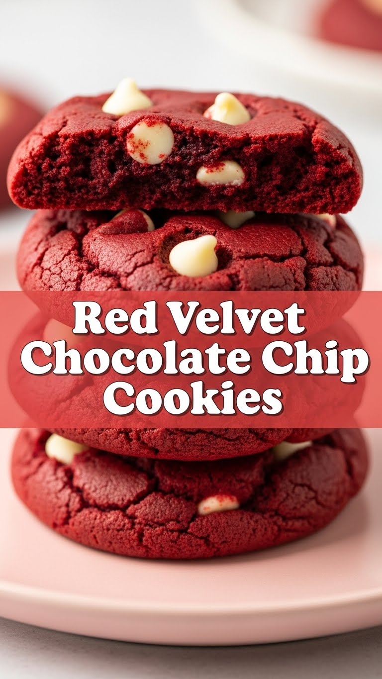 Red Velvet Chocolate Chip Cookies