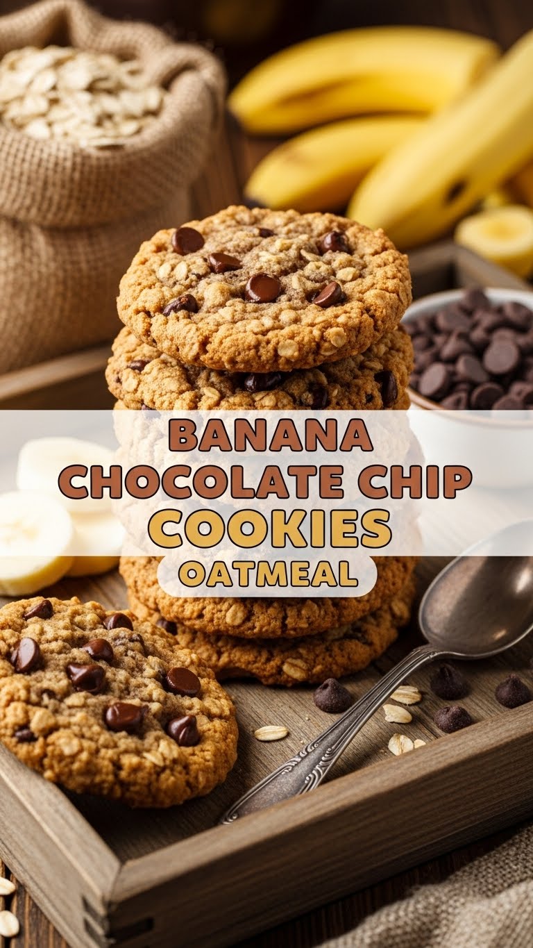 Banana Chocolate Chip Cookies Oatmeal