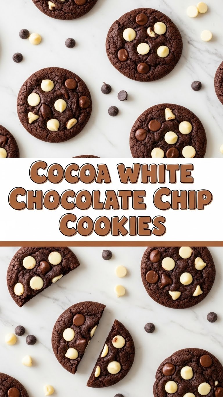 Cocoa White Chocolate Chip Cookies