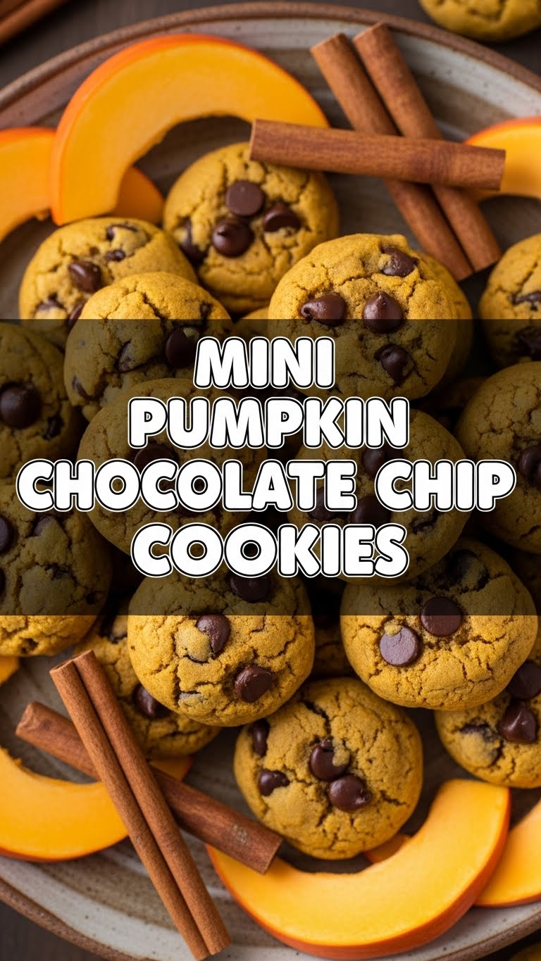 Mini Pumpkin Chocolate Chip Cookies