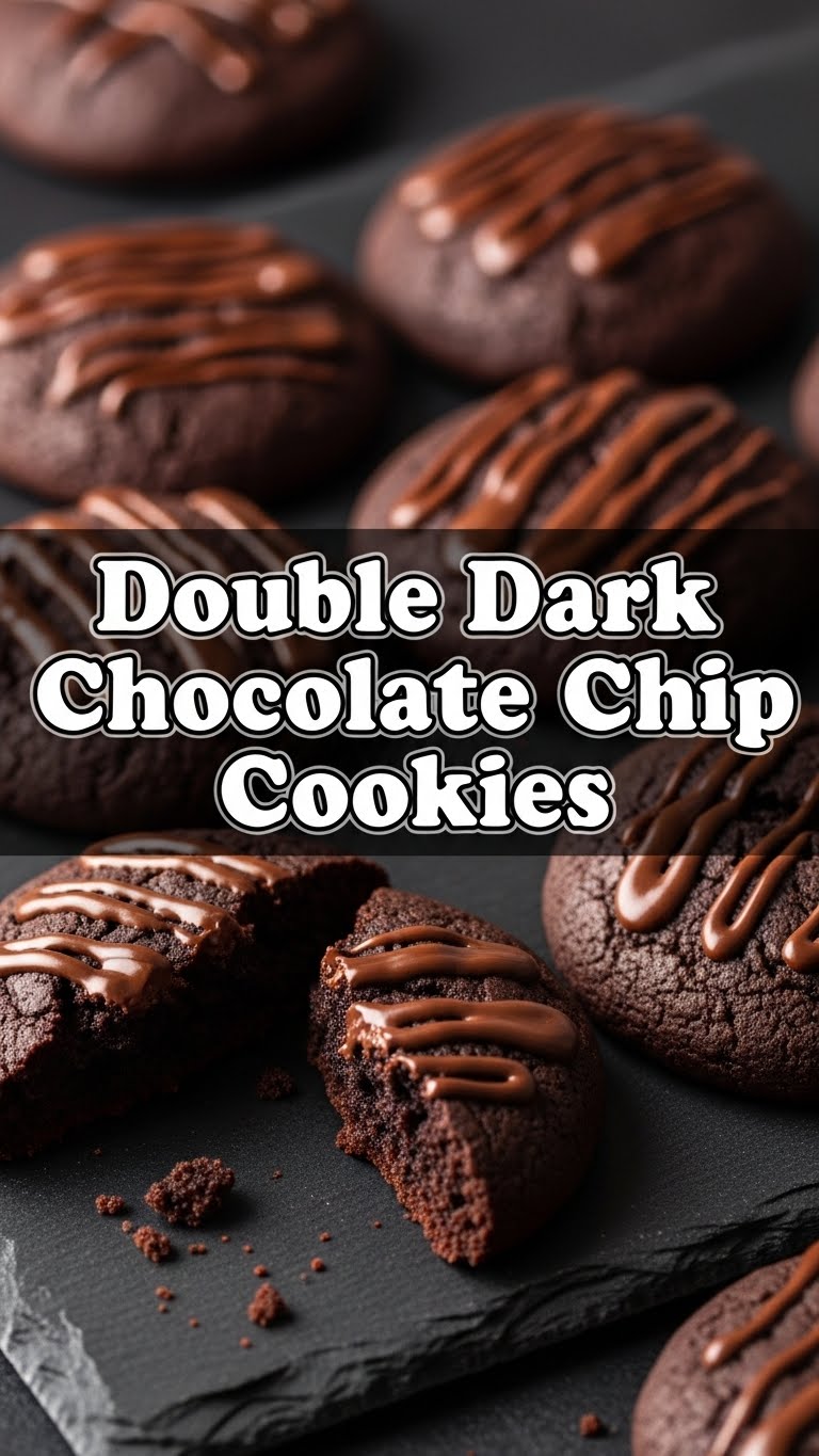 Double Dark Chocolate Chip Cookies