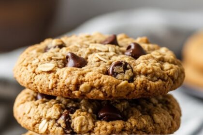 Crunchy Oatmeal Chocolate Chip Cookies