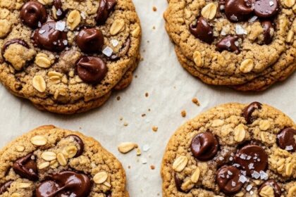 Browned Butter Oatmeal Chocolate Chip Cookies