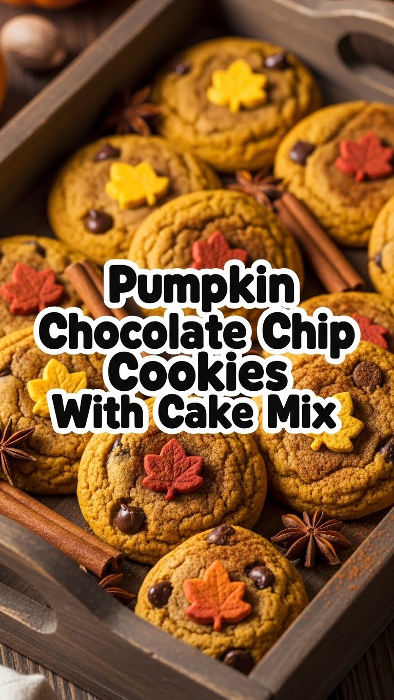 Pumpkin Chocolate Chip Cookies With Cake Mix