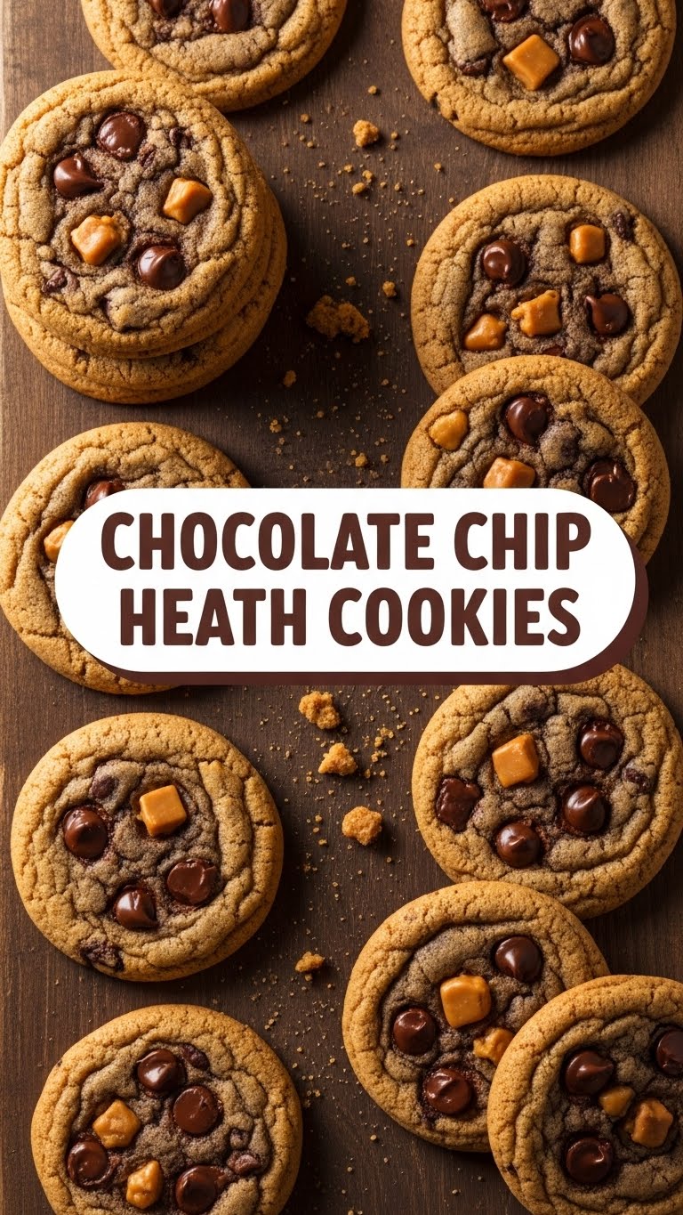 Chocolate Chip Heath Cookies