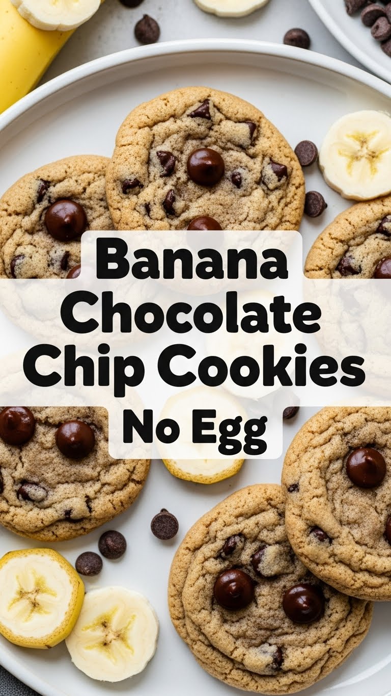 Banana Chocolate Chip Cookies No Egg
